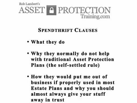 spendthrift clause example trust