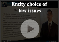 Entity choice law issues