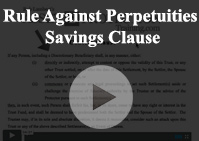 Rule Against Perpetuity Savings Clause